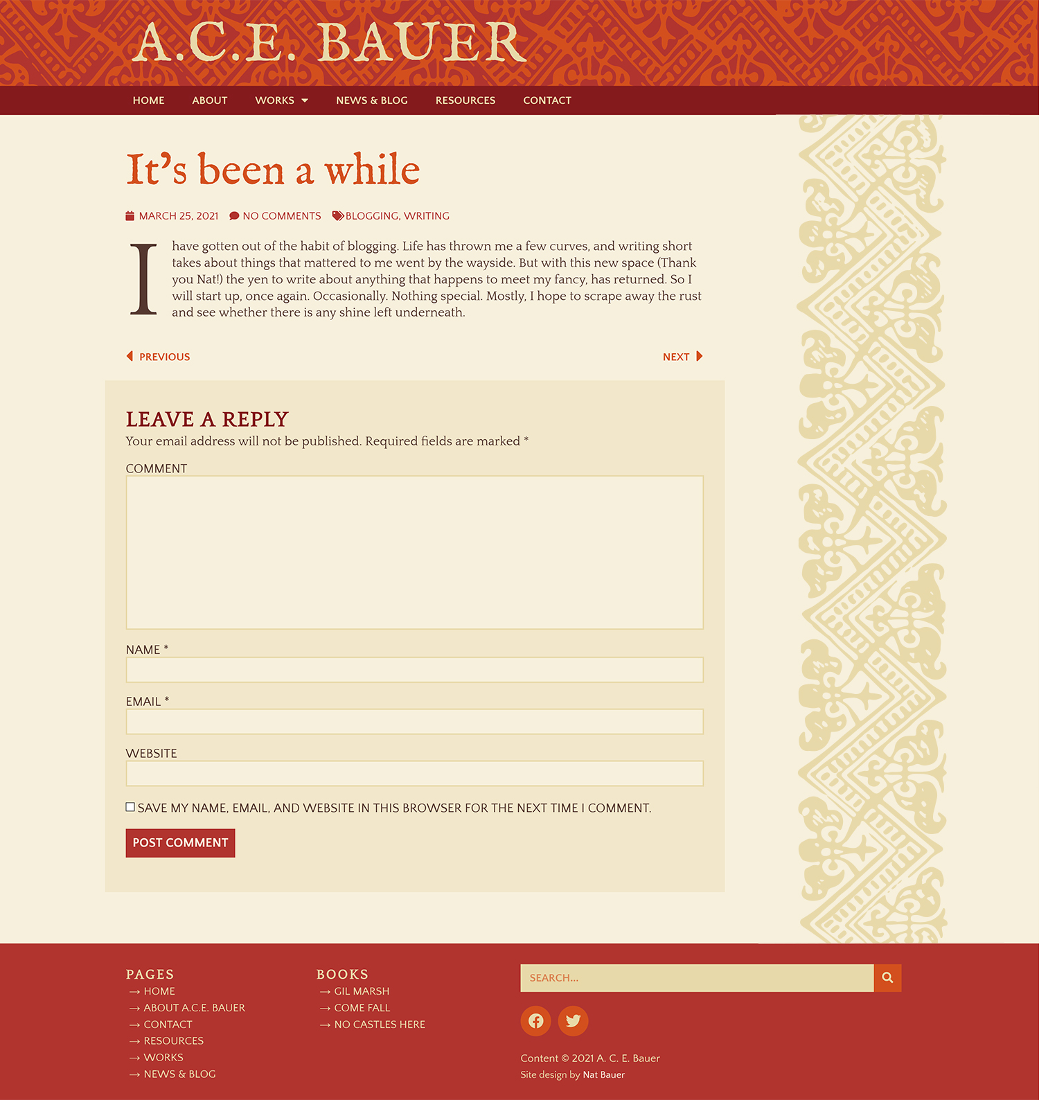 A.C.E. Bauer Blog post, desktop